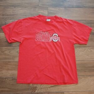 Vintage Y2K‎ Sport Attack Mens Extra Large Red Ohio State Buckeyes Embroidered